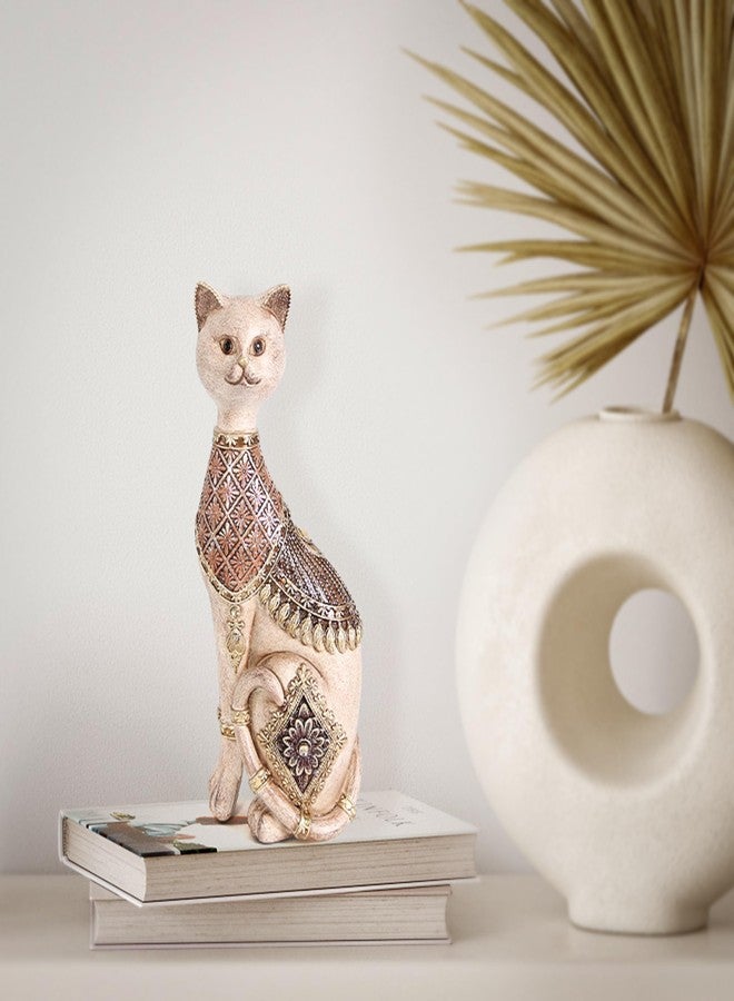 Leekung Cat Statue for Home Decor,Cat Figurine and Sculptures for Shelf Table Desk Bathroom Living Room Bedroom Decor,Vintage Home Décor Accents,Cats Art Themed Decorations,Cats Lover Gifts for Women - Image 4